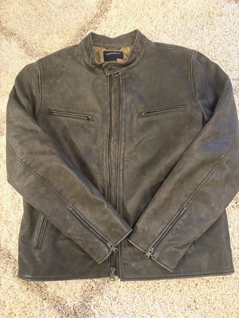 NWT!! Men’s LUCKY BRAND Authentic Leather Jacket